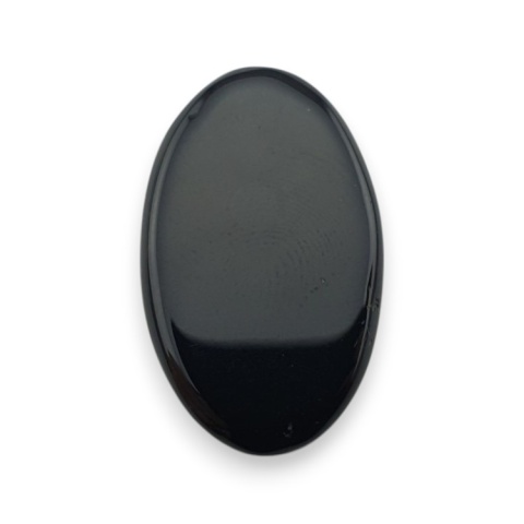 Onyks czarny kaboszon 26x16 mm nr 308