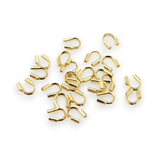 Podkówka osłonka do linki srebro 925 5x4,5 mm 2 szt pozłacana