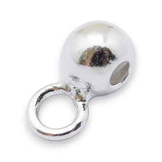 Stoper z silikonem i oczkiem srebro 925 6x4x3 mm 1 szt