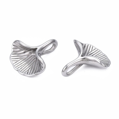 Zawieszka listek ginko stal chirurgiczna 316L 13x13 mm 1 szt