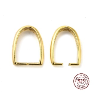 Krawatka do zawieszki srebro 925 12x9x2,5 mm 1 szt pozłacana