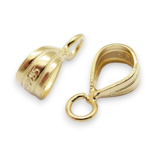 Krawatka srebro 925 9x5x3 mm 1 szt pozłacana