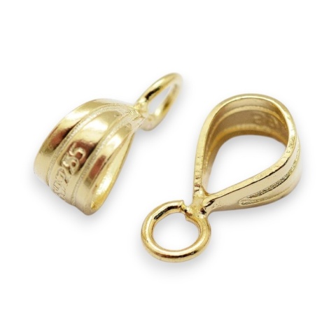 Krawatka srebro 925 9x5x3 mm 1 szt pozłacana