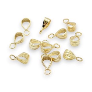 Krawatka srebro 925 9x5x3 mm 1 szt pozłacana