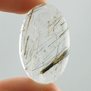 Kwarc z rutylem kaboszon 33x20 mm nr 111