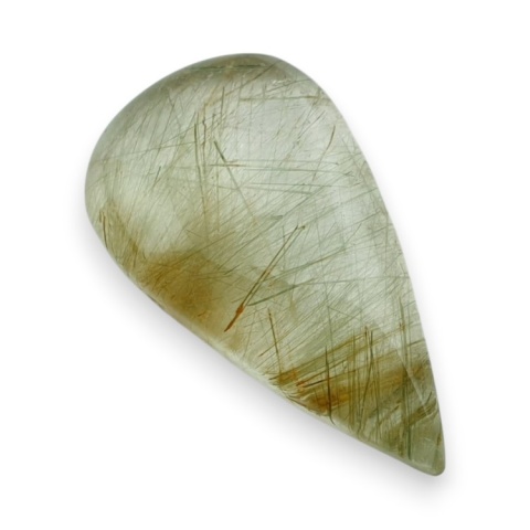 Quartz with rutile cabochon 35x19 mm no 114