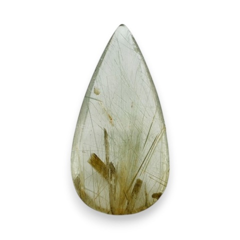Quartz with rutile cabochon 36x18 mm no 108