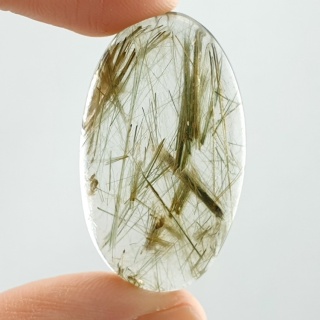 Kwarc z rutylem kaboszon 38x22 mm nr 105