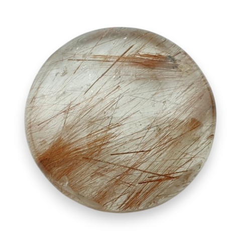 Quartz with rutile cabochon fi 25x mm no 103