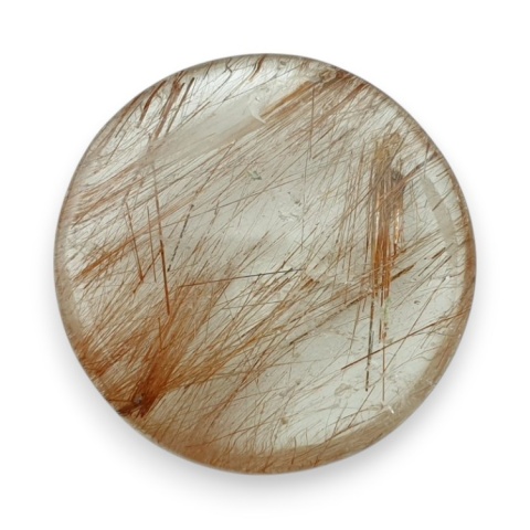 Quartz with rutile cabochon fi 25x mm no 103