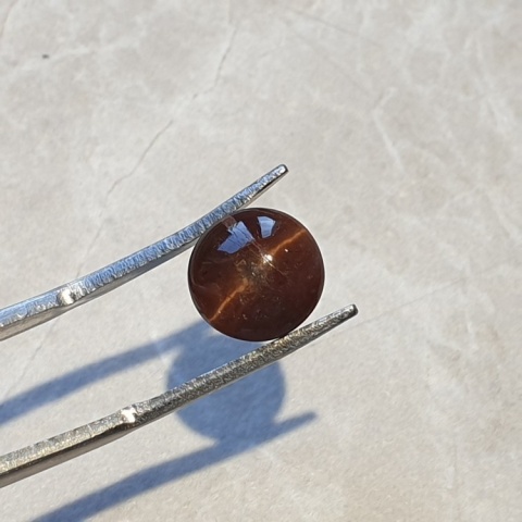 Scapolite cat's eye cabochon fi 9x mm no 37