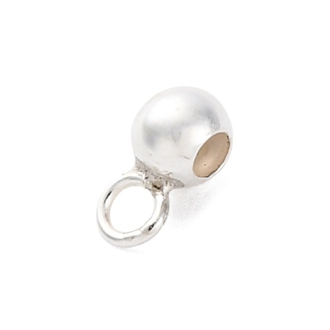 Stoper z silikonem i oczkiem srebro 925 5,5x3x2,5mm 1 szt