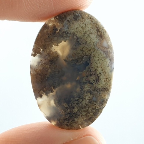 Indonesian moss agate cabochon 29x20 mm no 59