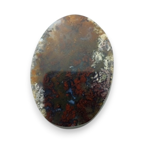 Indonesian moss agate cabochon 30x21 mm no 12