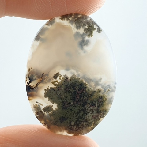 Agat mszysty z indonezjii kaboszon 30x22 mm nr 19