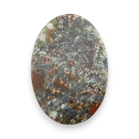 Indonesian moss agate cabochon 37x25 mm no 36