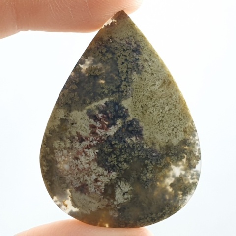 Indonesian moss agate cabochon 42x31 mm no 41