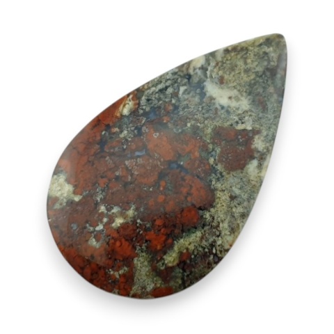 Indonesian moss agate cabochon 44x26 mm no 48