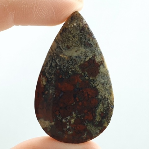 Indonesian moss agate cabochon 44x26 mm no 48