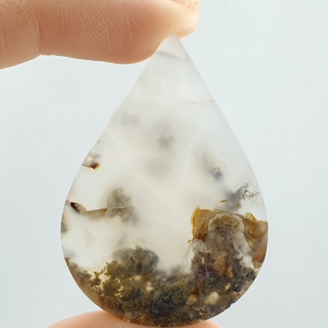 Indonesian moss agate cabochon 44x30 mm no 30