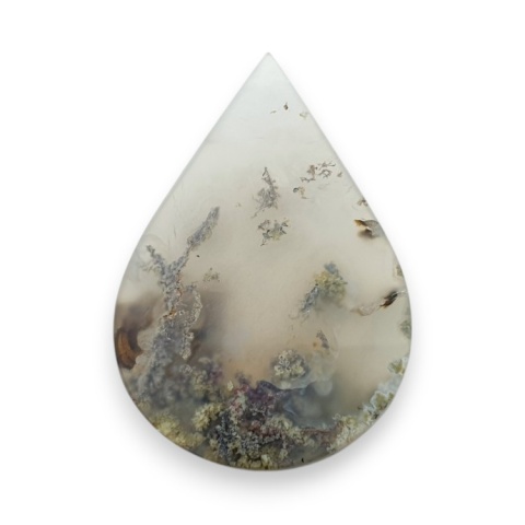 Indonesian moss agate cabochon 44x30 mm no 30