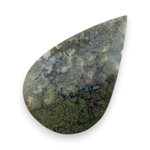Indonesian moss agate cabochon 45x28 mm no 27