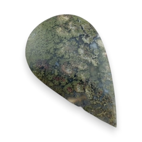 Indonesian moss agate cabochon 45x28 mm no 27
