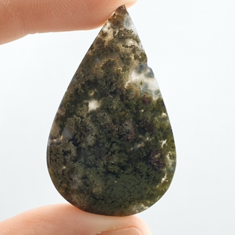 Indonesian moss agate cabochon 45x28 mm no 27