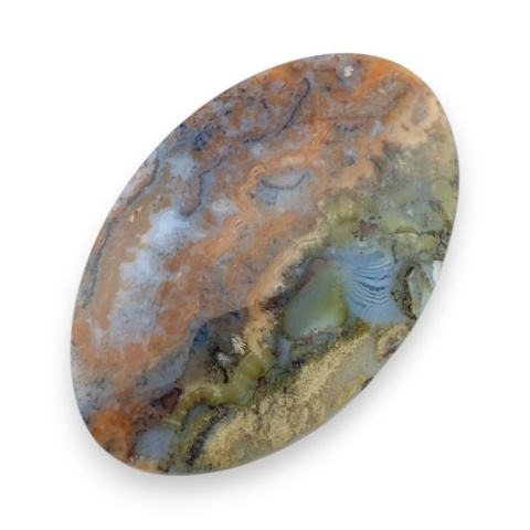 Indonesian moss agate cabochon 45x29 mm no 3