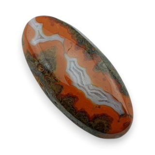 Agat seam kaboszon 30x14 mm nr 62