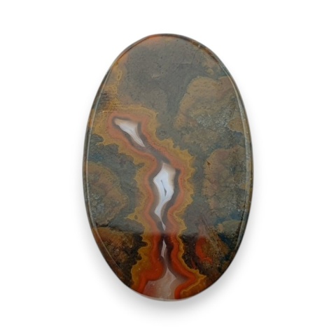 Agat seam kaboszon 30x19 mm nr 55