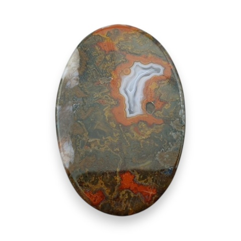 Seam agate cabochon 43x29 mm no 9