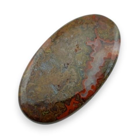 Seam agate cabochon 49x27 mm no 24