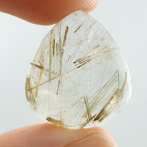 Kwarc z rutylem kaboszon 23x20 mm nr 150