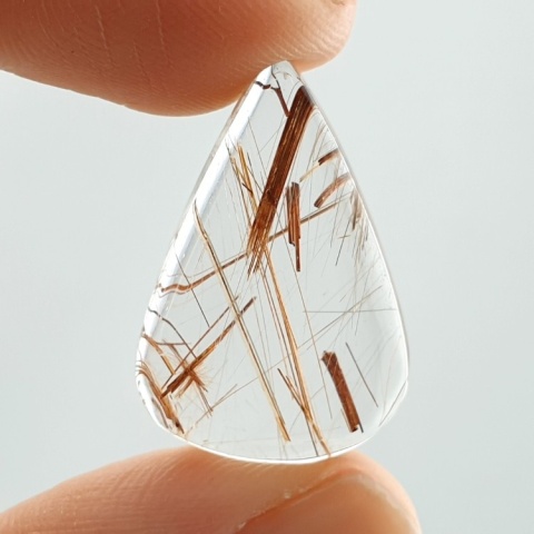 Kwarc z rutylem kaboszon 25x17 mm nr 170