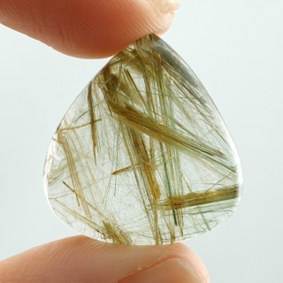 Quartz with rutile cabochon 26x24 mm no 133