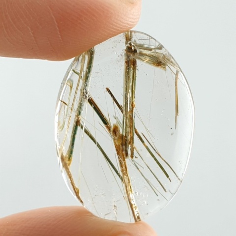 Kwarc z rutylem kaboszon 27x19 mm nr 142