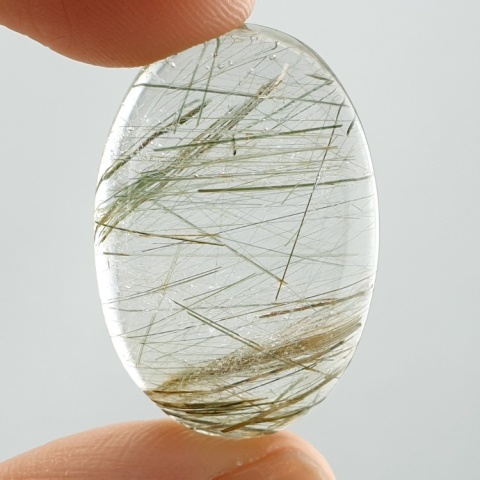 Kwarc z rutylem kaboszon 31x21 mm nr 120