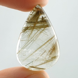 Kwarc z rutylem kaboszon 32x21 mm nr 128