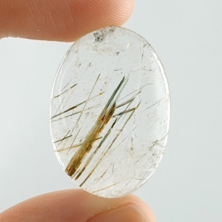 Kwarc z rutylem kaboszon 32x22 mm nr 138