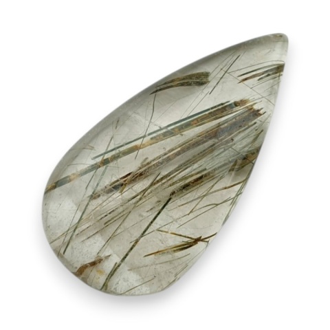Quartz with rutile cabochon 34x18 mm no 124