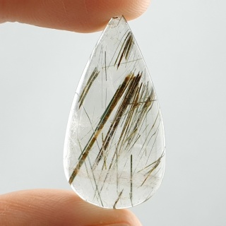 Kwarc z rutylem kaboszon 34x18 mm nr 124