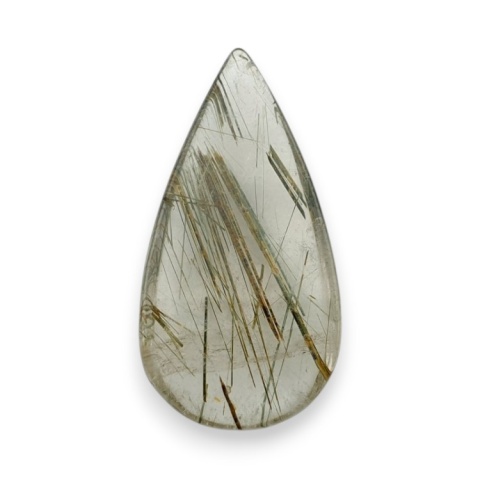 Quartz with rutile cabochon 34x18 mm no 124