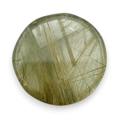Quartz with rutile cabochon fi 18x mm no 162