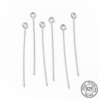 Szpilki z oczkiem srebro 925 40x0,6 mm 2 szt
