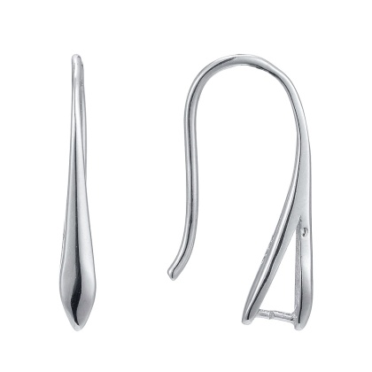 Earwires for stones silver 925 18.5x 2.5 mm 2 pcs
