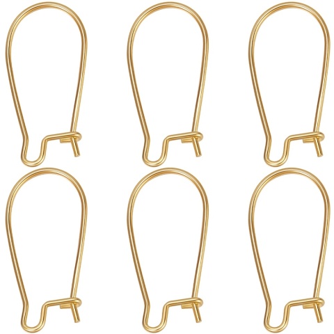 Closed hooks silver 925 20x10 mm 2 pcs gold plated