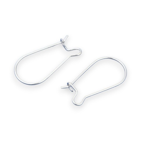 Closed hooks silver 925 20x10 mm 2 pcs