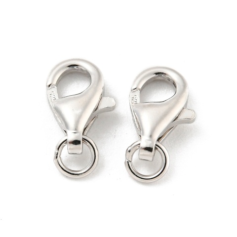 Snap hook with link silver 925 8x5 mm 1 pc