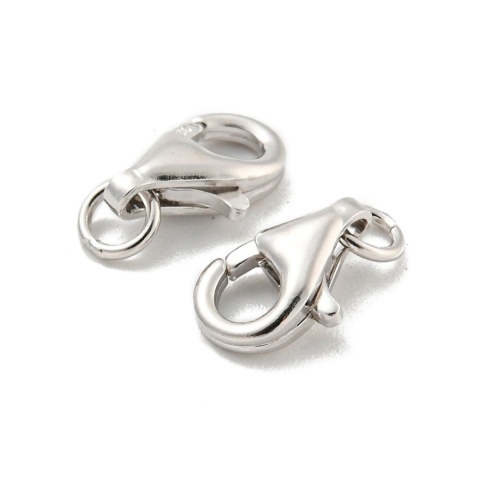 Snap hook with link silver 925 8x5 mm 1 pc